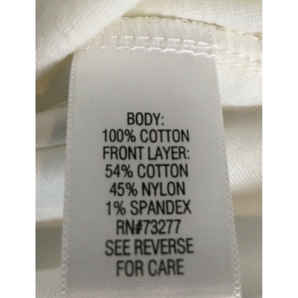 Croft and Barrow Women Top Size Small White with Floral Lace Front Short Sleeves - Picture 14 of 16